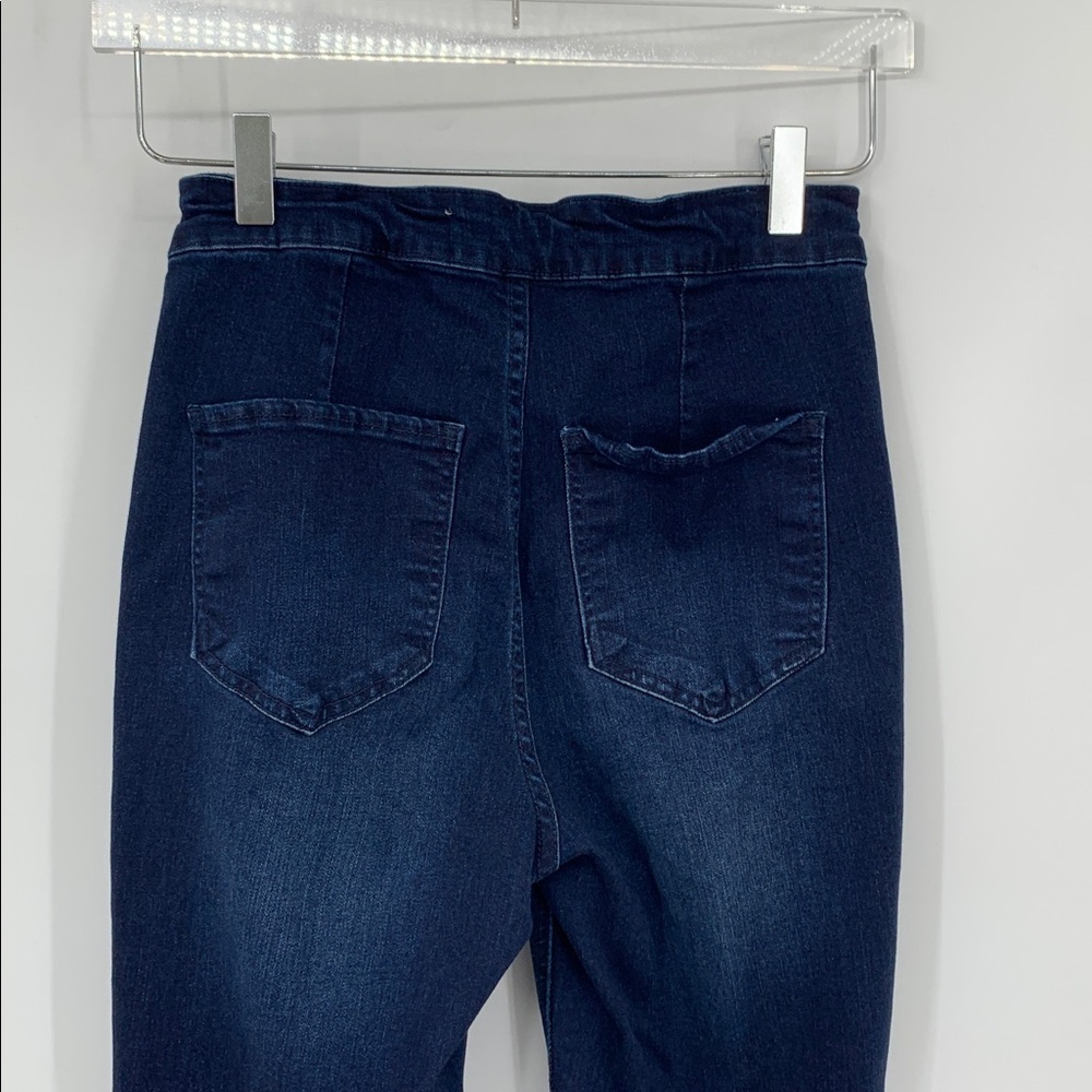 Kancan Jainey high rise flared jeans dark blue wash stretch women 27 7 - Picture 5 of 7